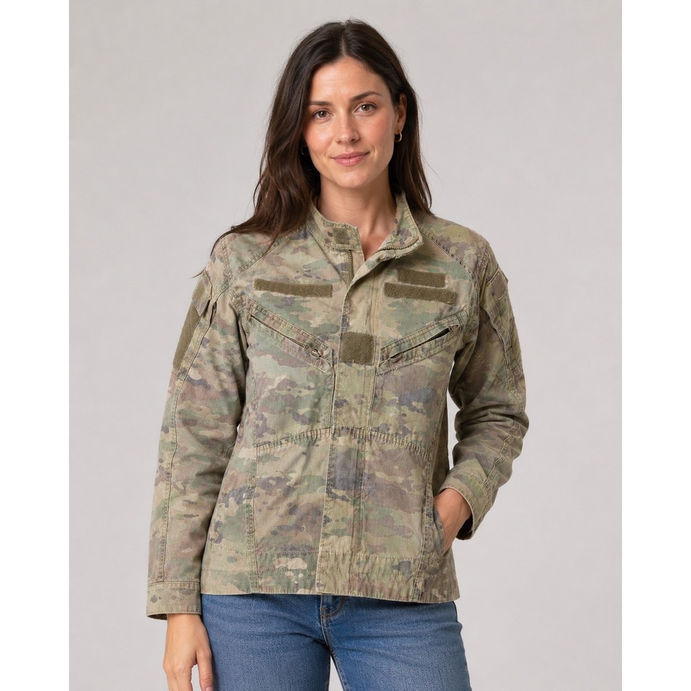 Military Flame Resistant Multicam Flight Suit Jacket Nomex Kevlar Camo Med